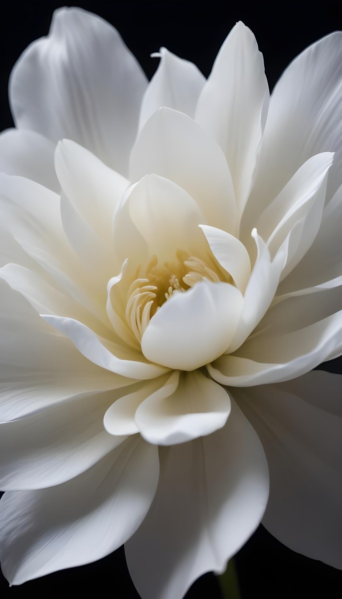 A Close Up Of A White Lily Flower With Delicate Translucent Petals Against A Dark Background 9 116a