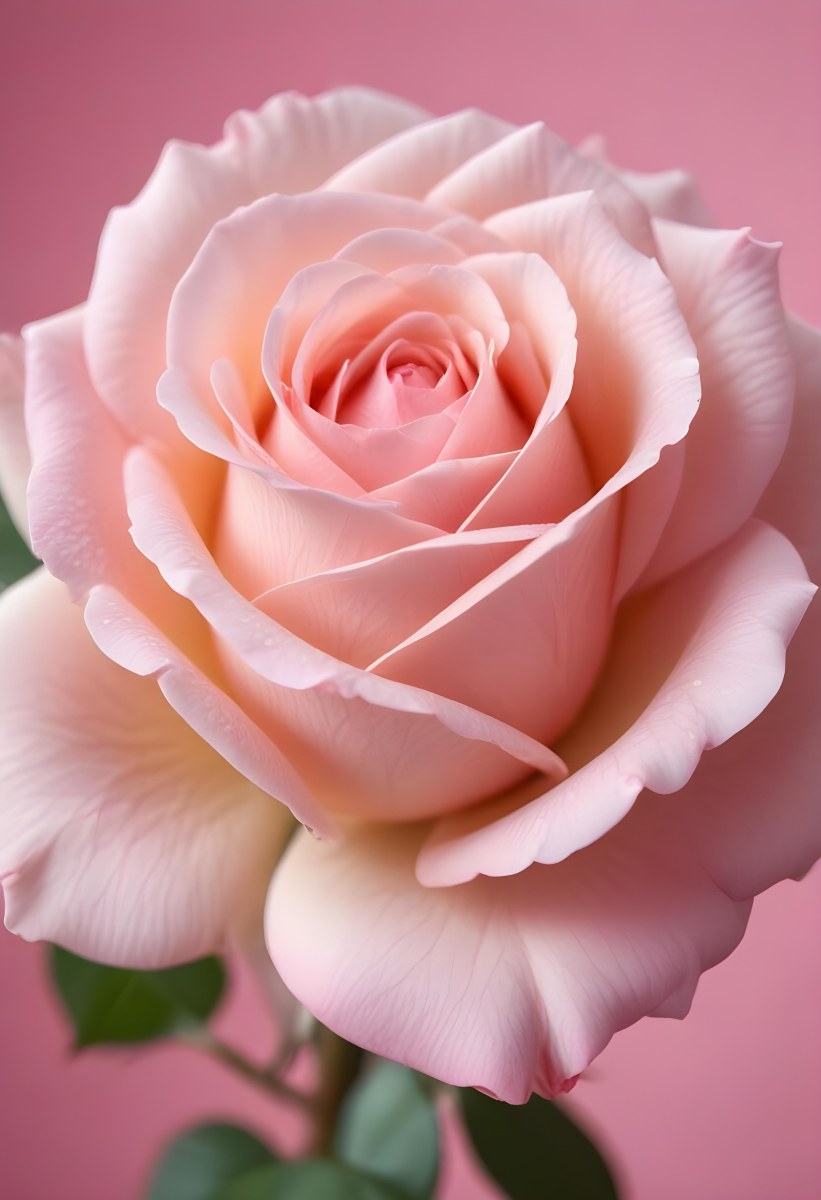 A Closeup Of A Delicate Pink Rose With Soft Velvet 47 7390