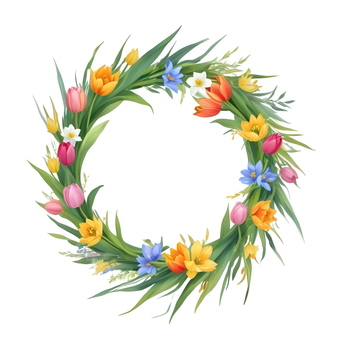 A Colorful Floral Wreath Made Of Tropical Flowers Such As Bird Of Paradise Plumeria And Other Lush Greenery 5 B469