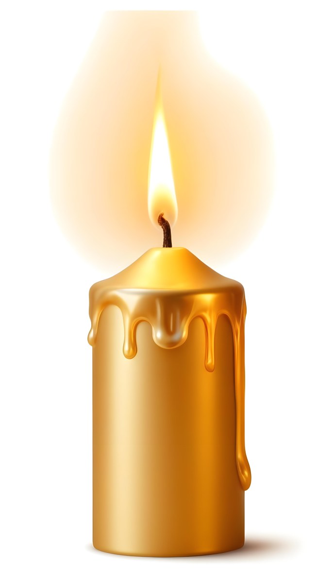 A Golden Candle With A Bright Flame On Top Casting A Warm Glow Isolated On A White Background 11 42b1