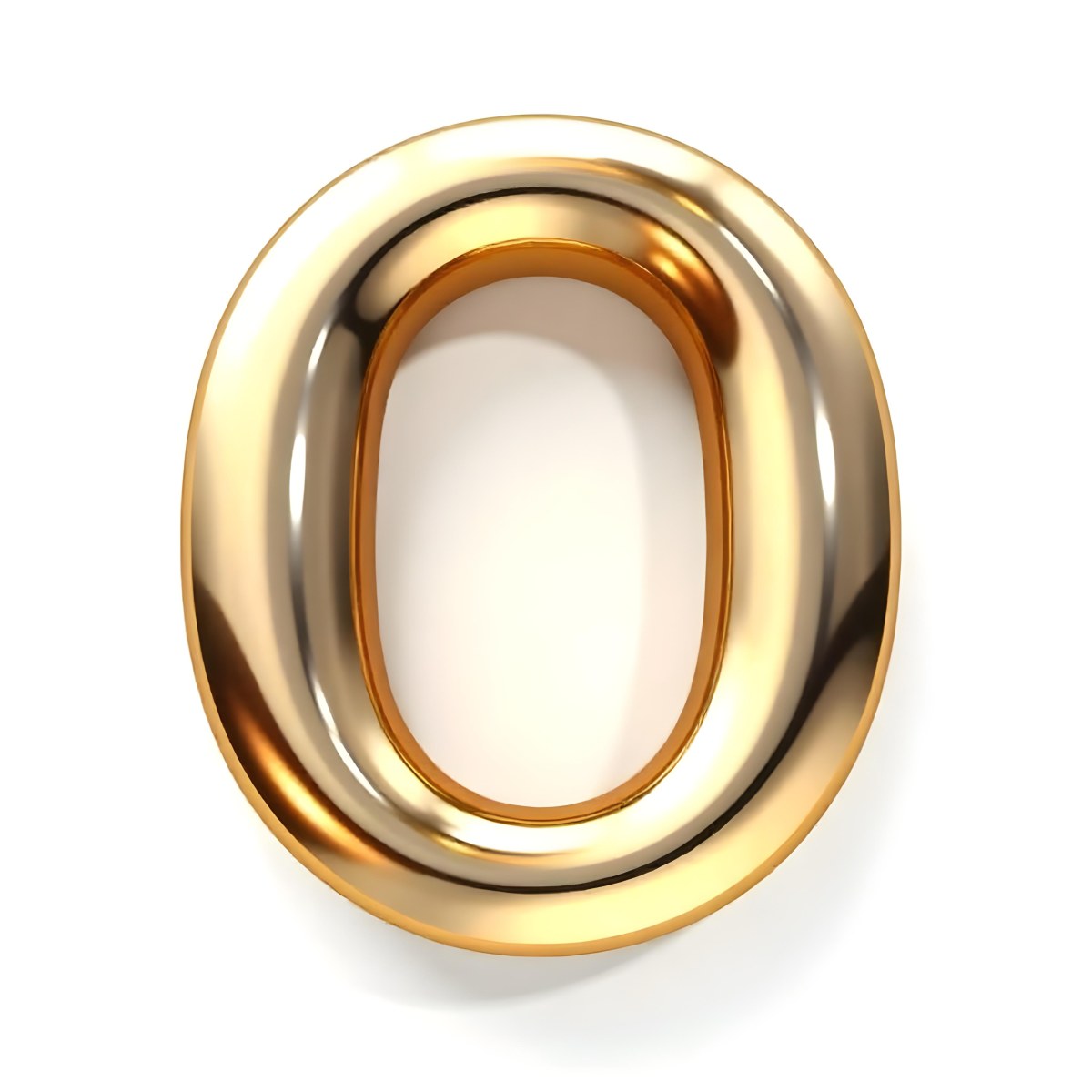 A Golden Letter O Shiny And Reflective Casting Soft Shadows On A White Background Simple And Elegant Design Smooth Surface Rounded Edges Luxurious Appearance 5 D69e