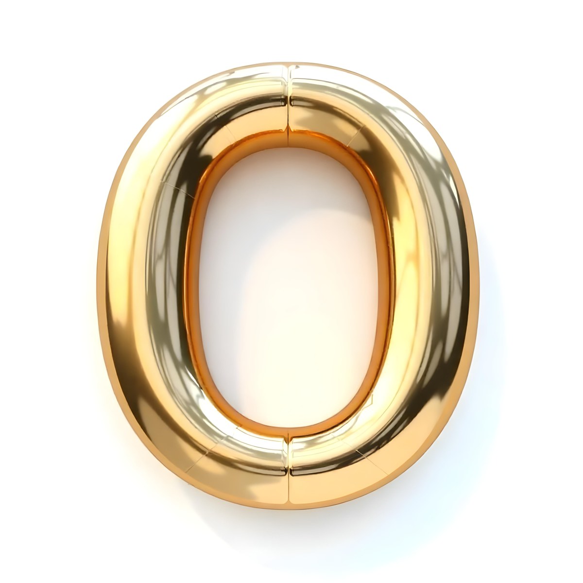 A Golden Letter O Shiny And Reflective Casting Soft Shadows On A White Background Simple And Elegant Design Smooth Surface Rounded Edges Luxurious Appearance 7 Fcb4