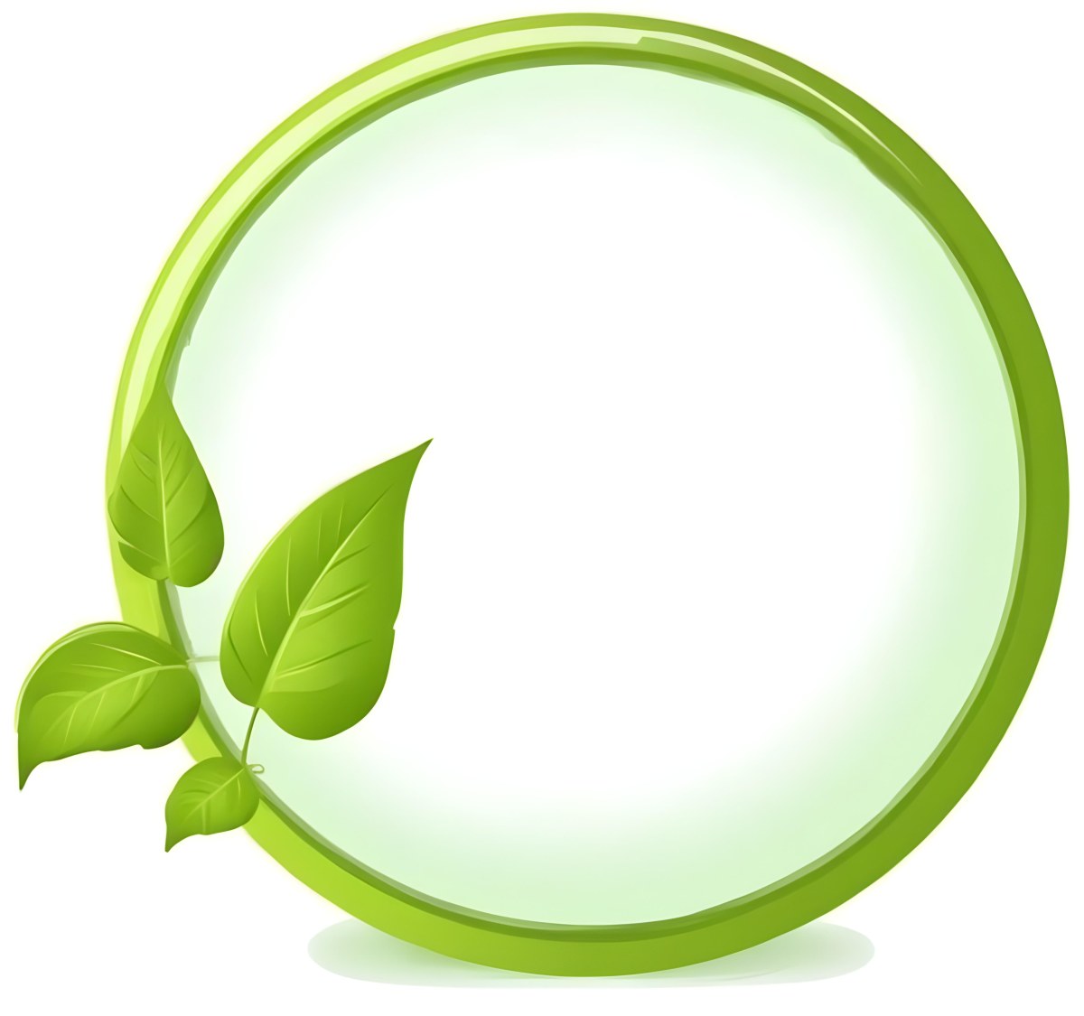 A Green Circle With Leaves On A White Background Perfect For Adding Text Or Images Clean And Simple Design 10 5c6e