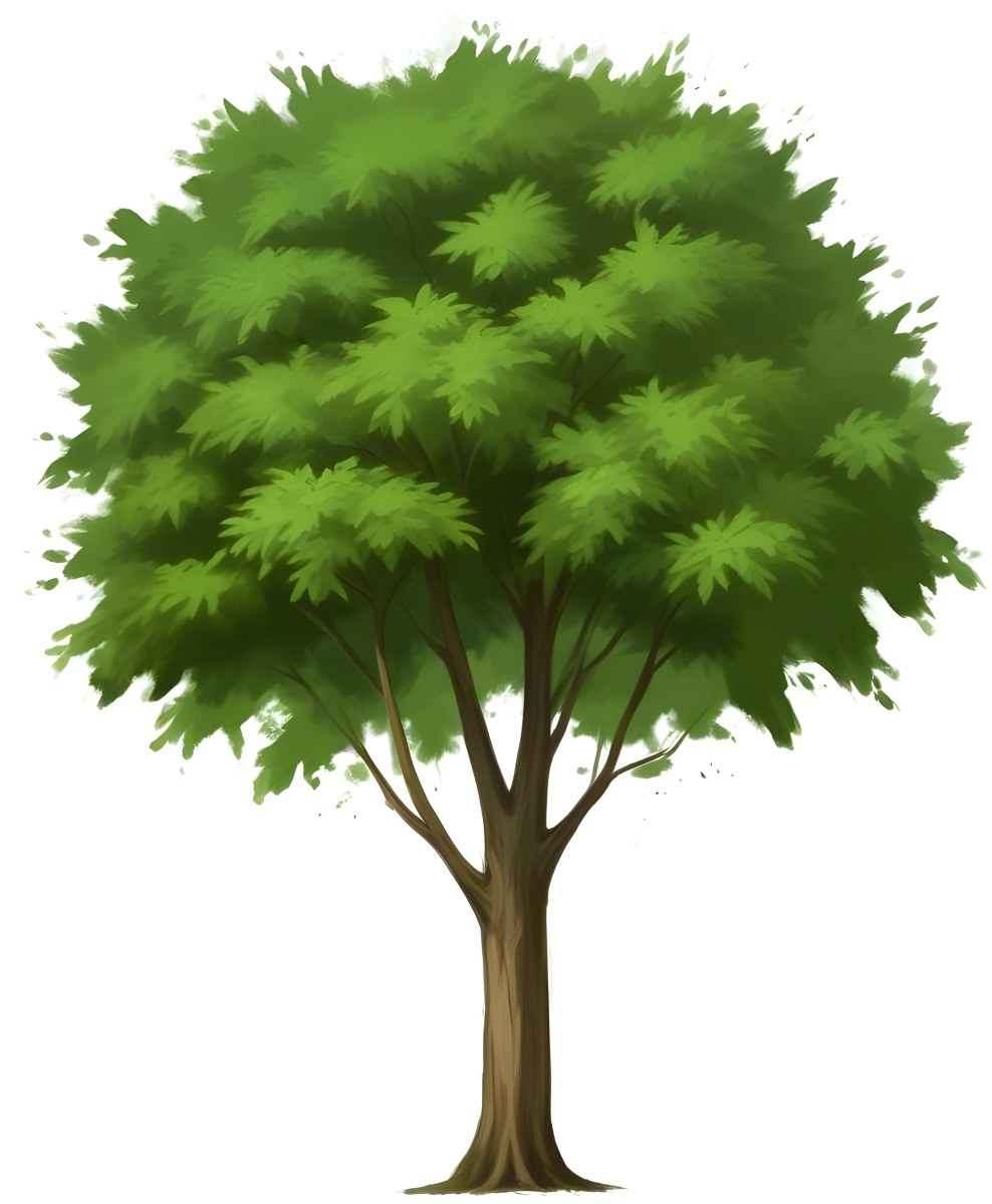 A Large Lush Green Tree With A Thick Trunk And Full Canopy Of Leaves In A Forest Setting With A Blurred Verdant Background 12 88ed