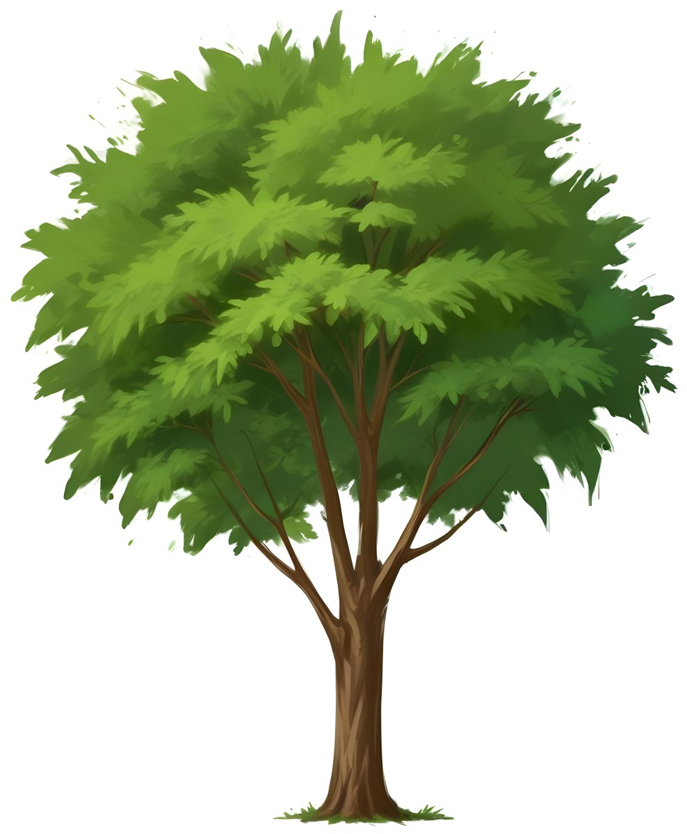 A Large Lush Green Tree With A Thick Trunk And Full Canopy Of Leaves In A Forest Setting With A Blurred Verdant Background 4 5e77