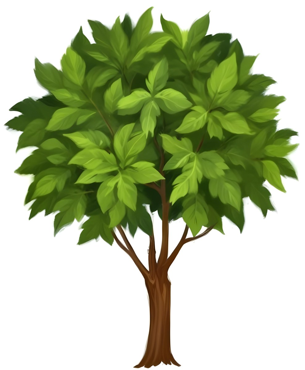 A Large Lush Green Tree With A Thick Trunk And Full Canopy Of Leaves In A Forest Setting With A Blurred Verdant Background 9 02a5