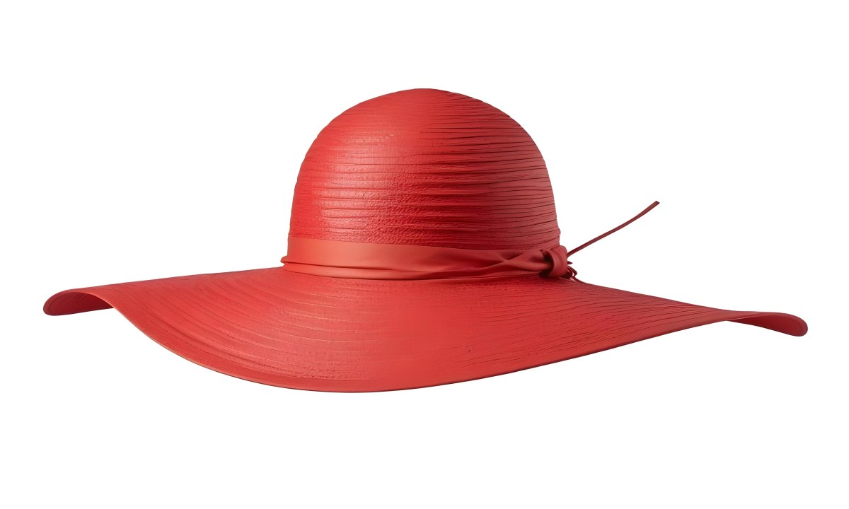 A Large Red Straw Hat