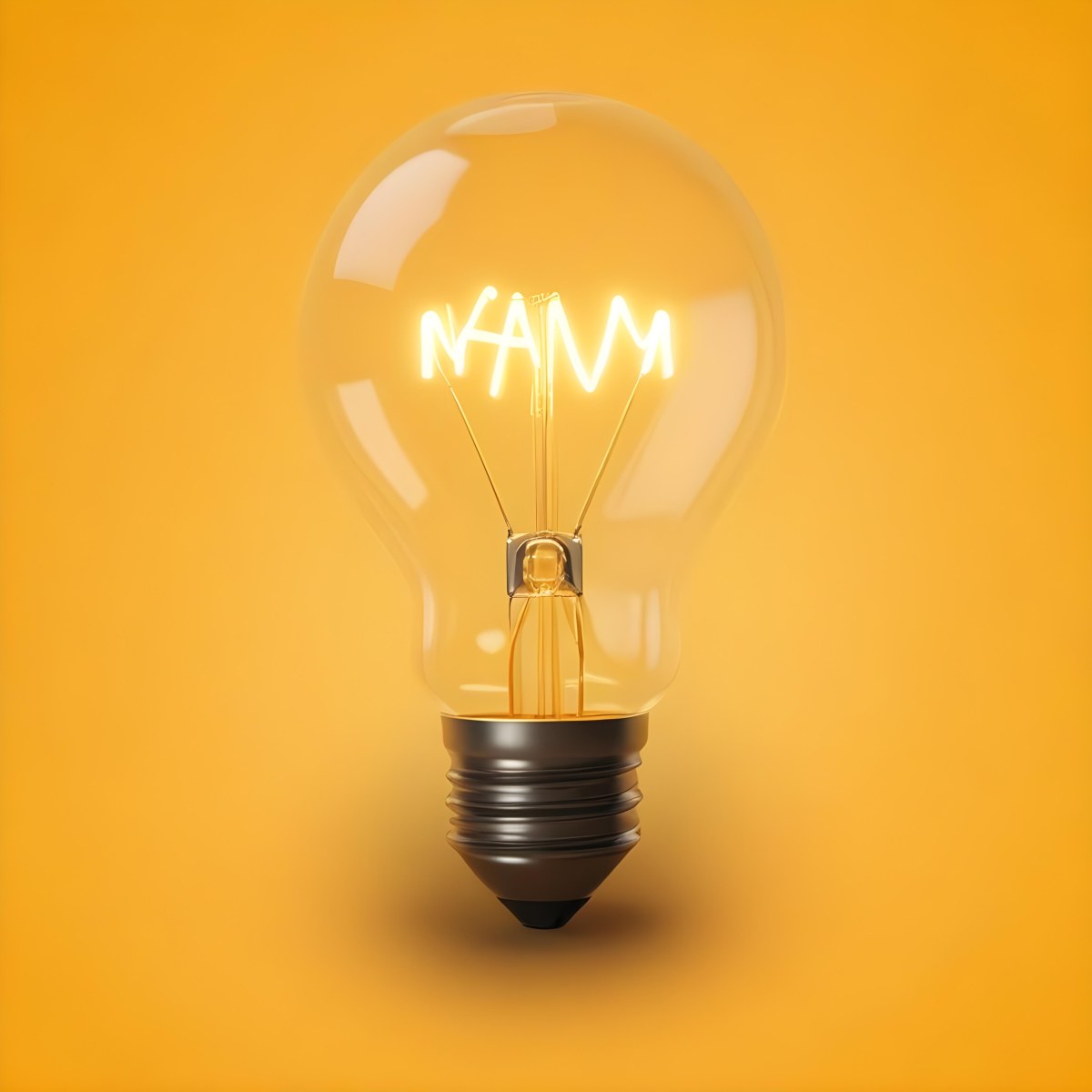 A Light Bulb With A Glowing Filament Casting A Warm Light On A Yellow Background Creating A Warm And Inviting Atmosphere 18 5ff1