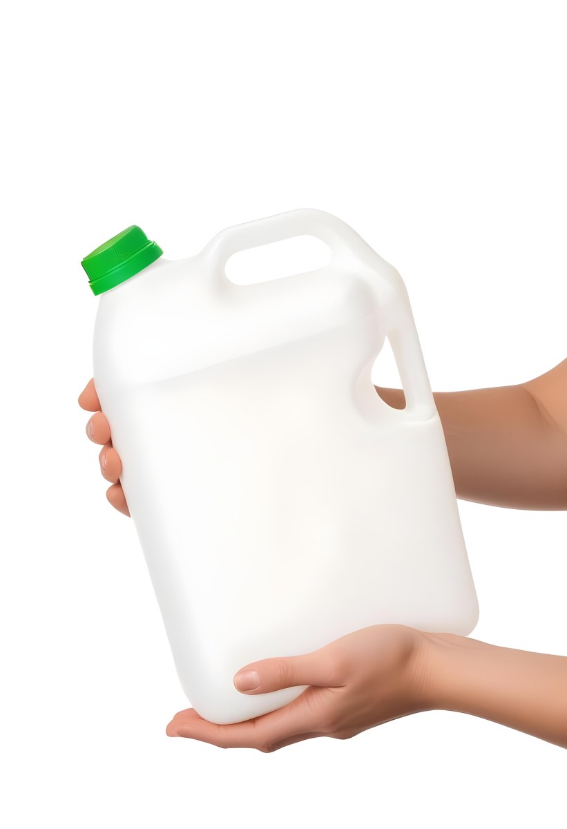 A Person S Hands Holding A Large White Plastic Container Or Jug With A Green Cap 5 5e63