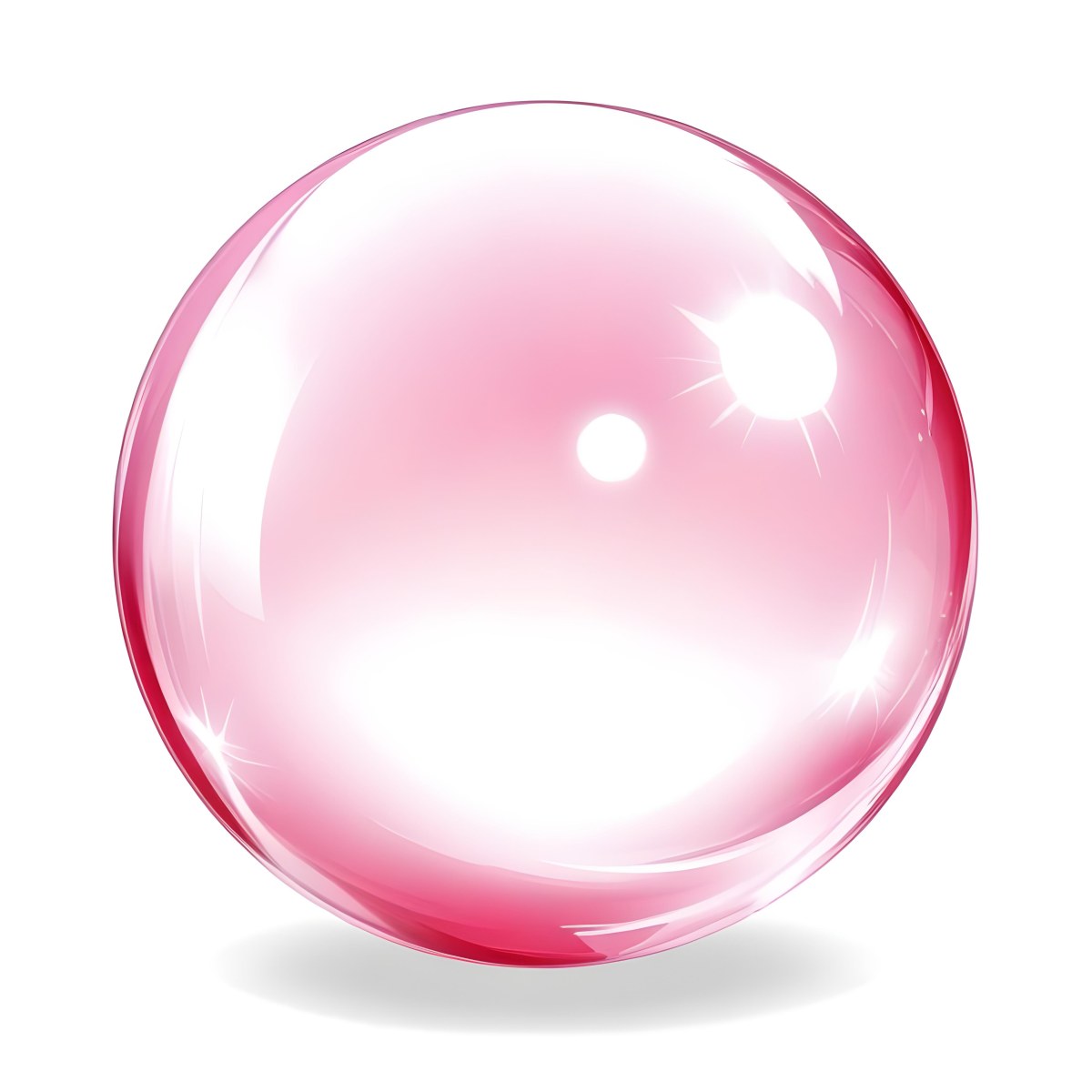 A Pink Crystal Ball With Light Reflections Smooth Surface Vibrant Colors Isolated On A White Background Creating A Visually Appealing And Magical Aesthetic 6 Ab8a