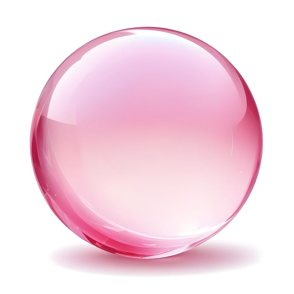 A Pink Crystal Ball With Light Reflections Smooth Surface Vibrant Colors Isolated On A White Background Creating A Visually Appealing And Magical Aesthetic 9 Fa2a