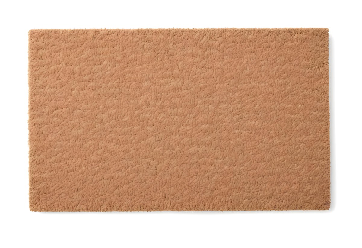 A Rectangular Coir Doormat With A Rough Fibrous Texture Showcasing A Natural Brown Color Placed On A White Surface 15 Ba17
