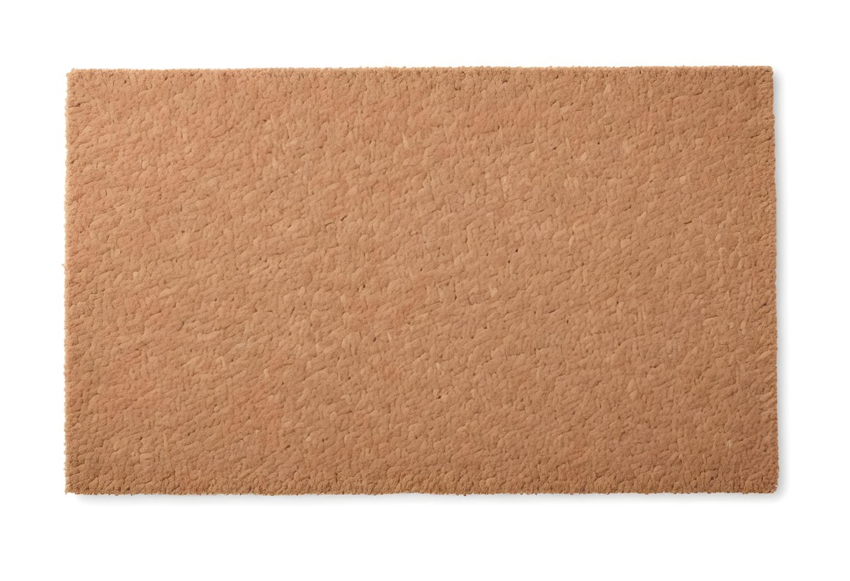 A Rectangular Coir Doormat With A Rough Fibrous Texture Showcasing A Natural Brown Color Placed On A White Surface 31 5364