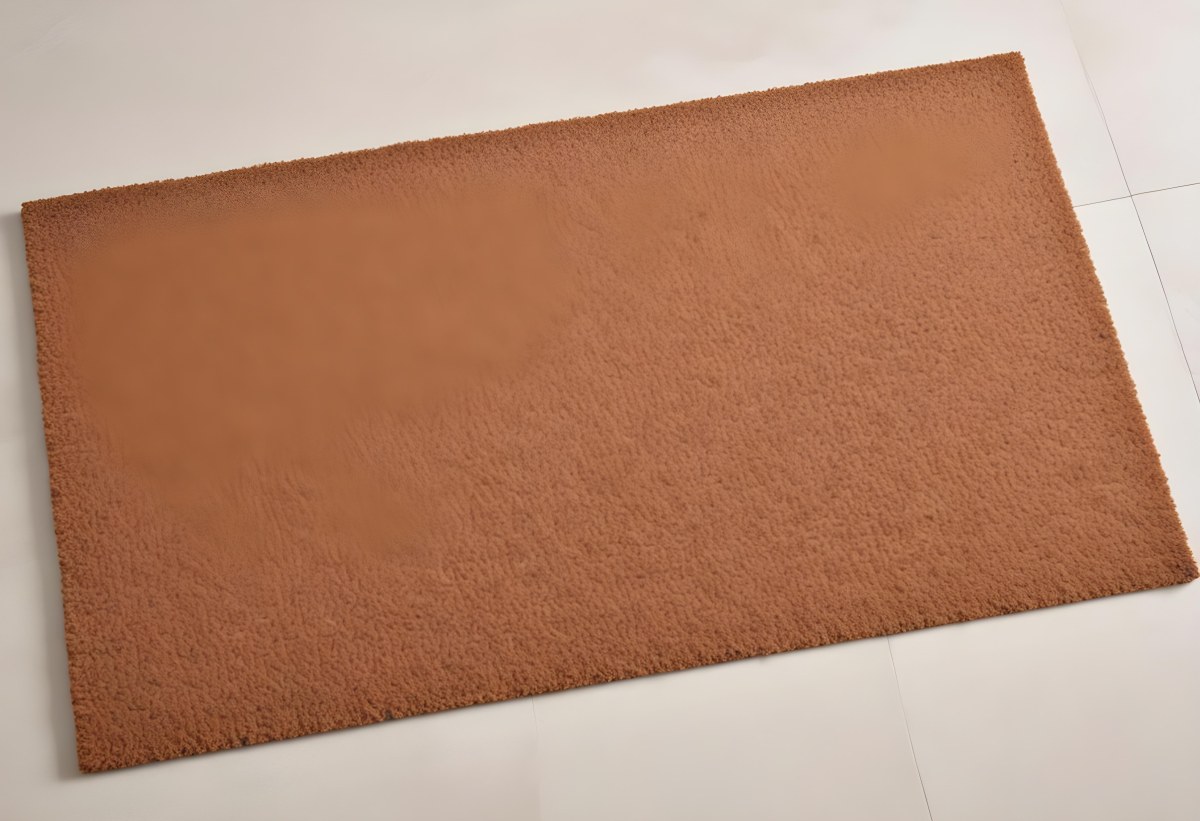 A Rectangular Coir Doormat With A Rough Fibrous Texture Showcasing A Natural Brown Color Placed On A White Surface 37 Db3d