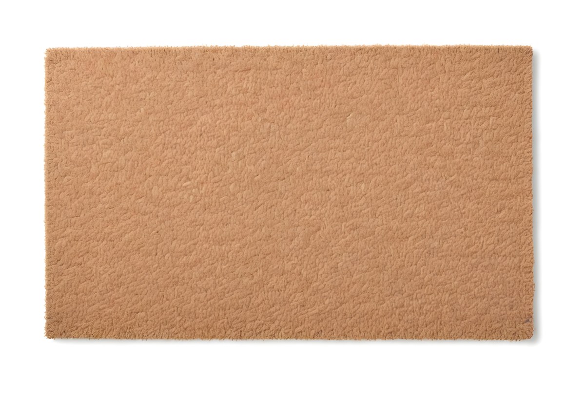 A Rectangular Coir Doormat With A Rough Fibrous Texture Showcasing A Natural Brown Color Placed On A White Surface 4 C4b8