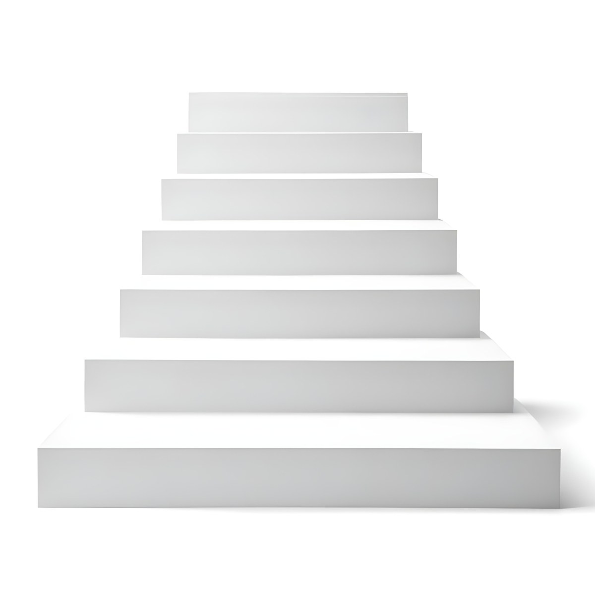A Set Of White Rectangular Steps Or Stairs Arranged In A Pyramid Shape 22 8aa2
