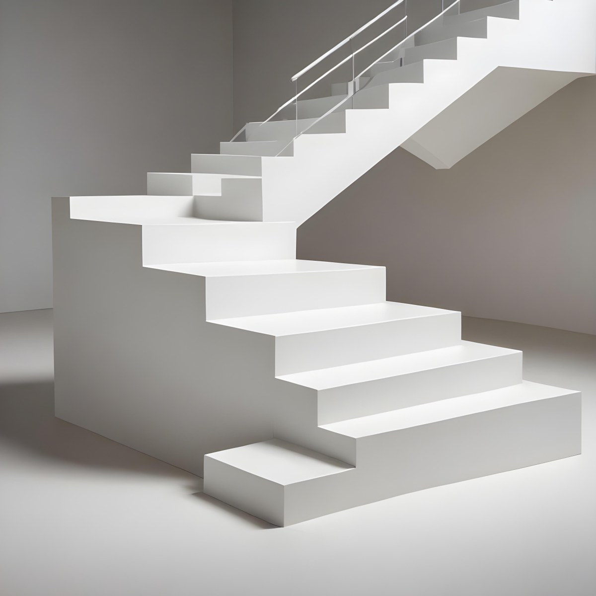 A Set Of White Rectangular Steps Or Stairs Arranged In A Pyramid Shape 30 D697