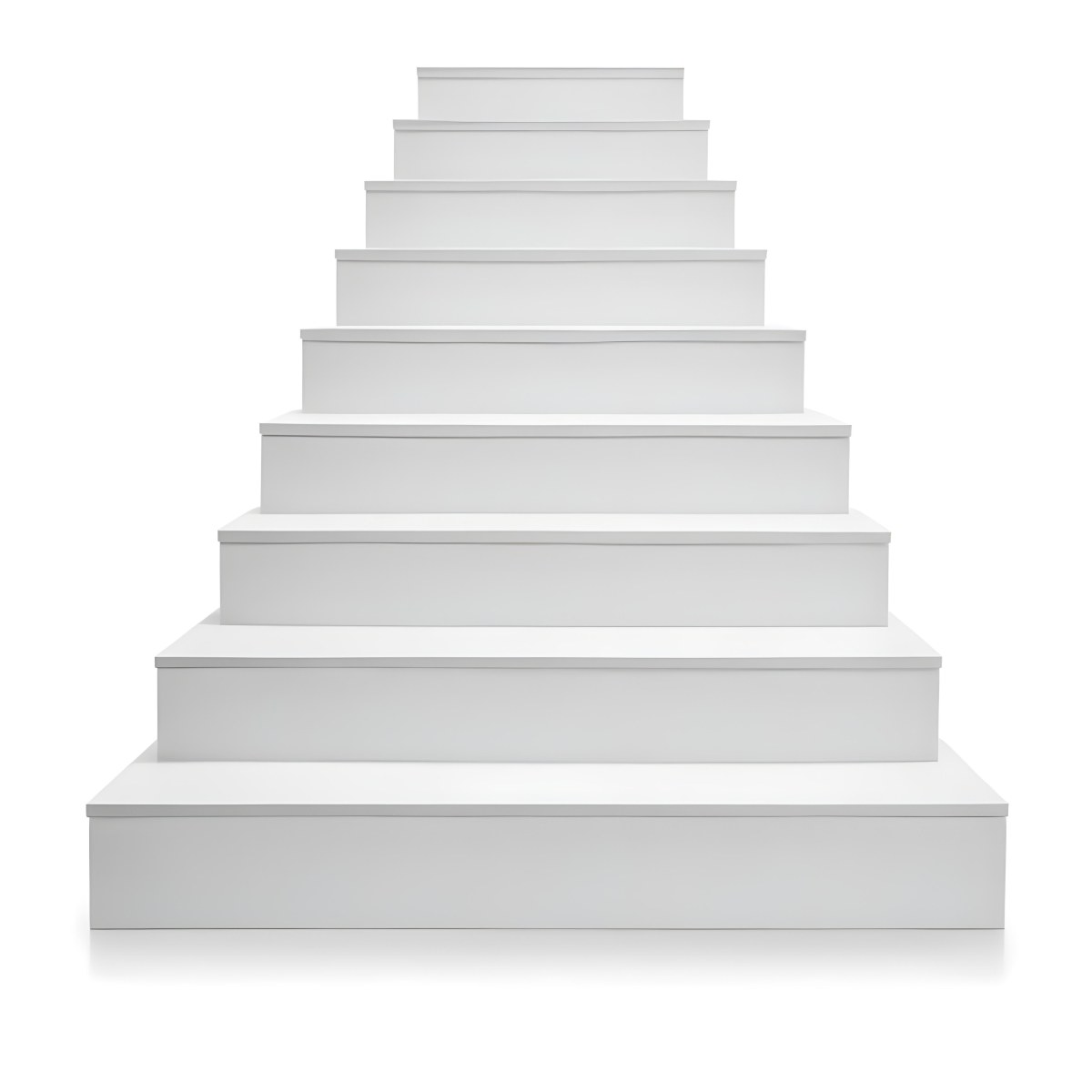 A Set Of White Rectangular Steps Or Stairs Arranged In A Pyramid Shape 43 61bd