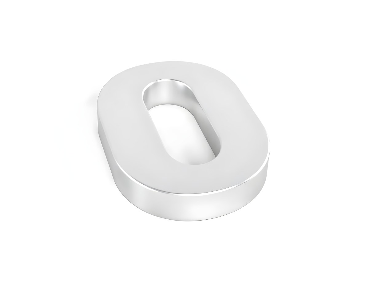 A Silver Number Zero With A Metallic Texture Casting A Soft Shadow On A Plain White Background Minimalist Design Soft Lighting 17 885b