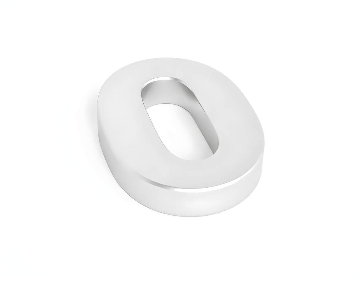 A Silver Number Zero With A Metallic Texture Casting A Soft Shadow On A Plain White Background Minimalist Design Soft Lighting 7 06fc