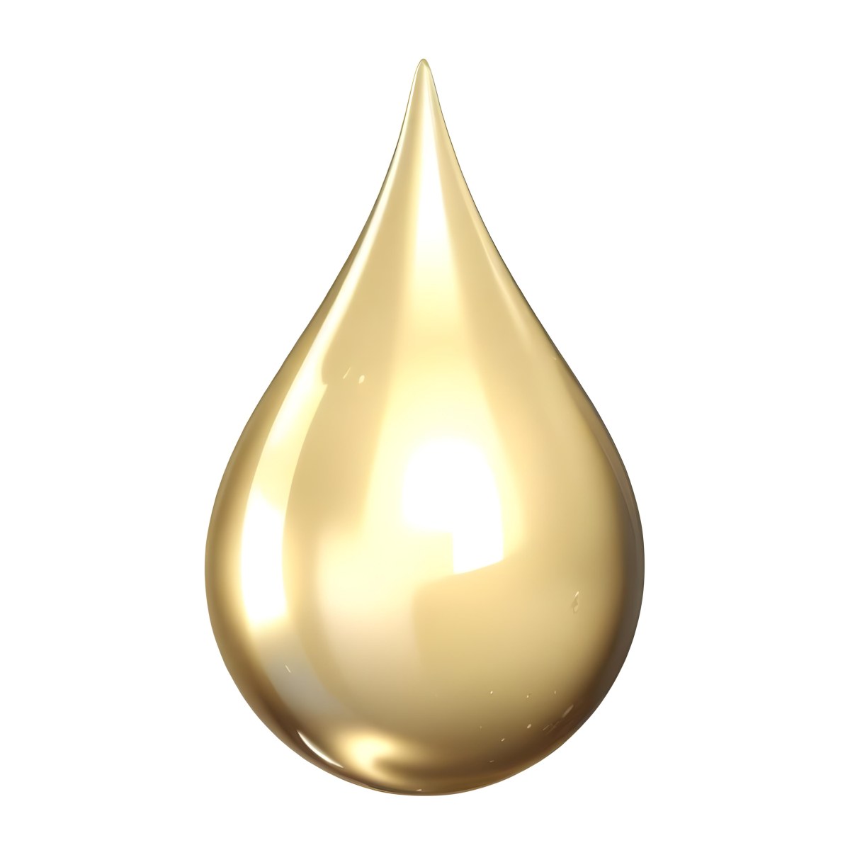 A White Drop With A Pointy Tip Shiny And Reflective Isolated On A White Background Smooth Surface Liquid Texture Bright Lighting 18 269c