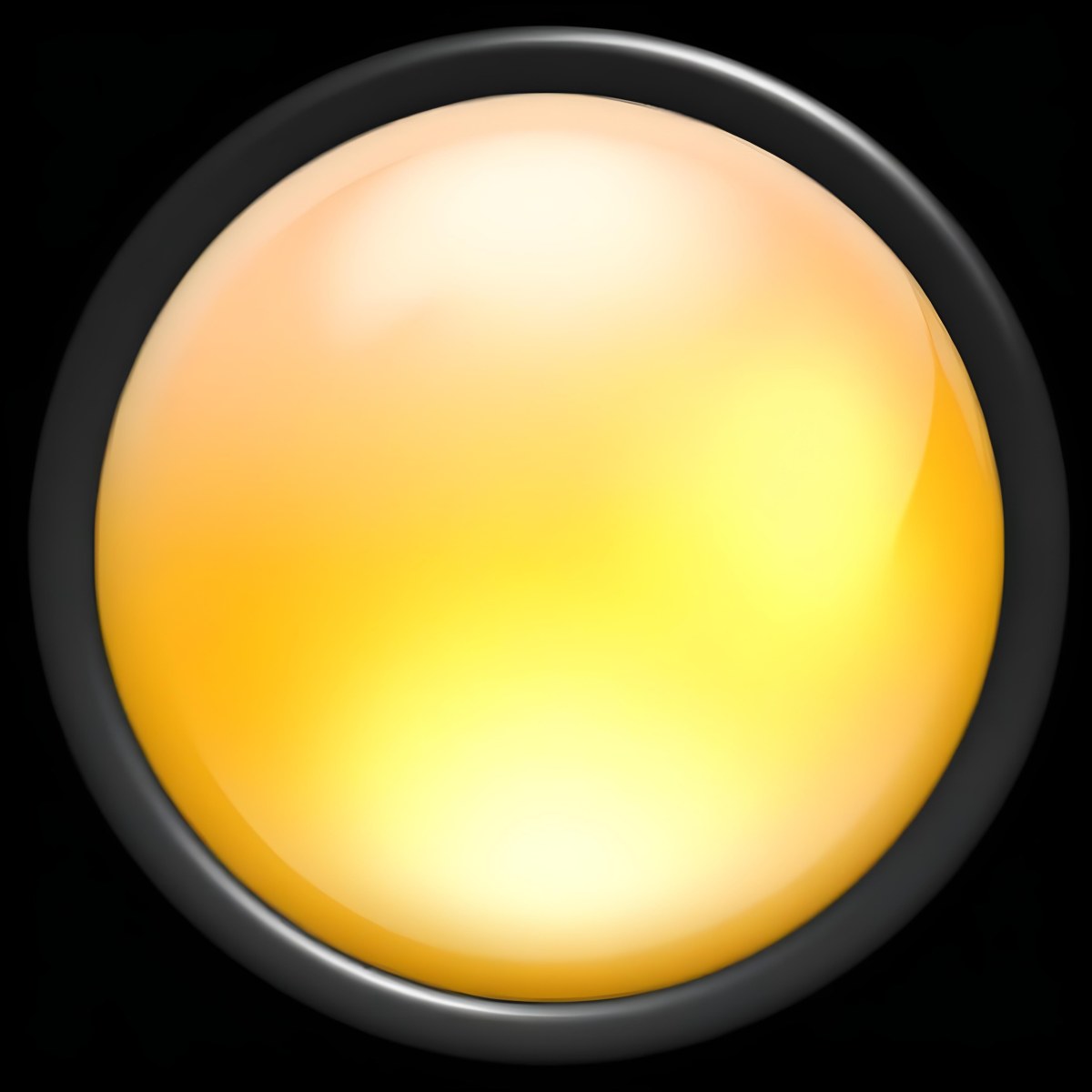 A Yellow Glossy Button With A Yellow Border The Button Has A Gradient From Light Yellow To Dark Yellow Yellow Background 15 22f1