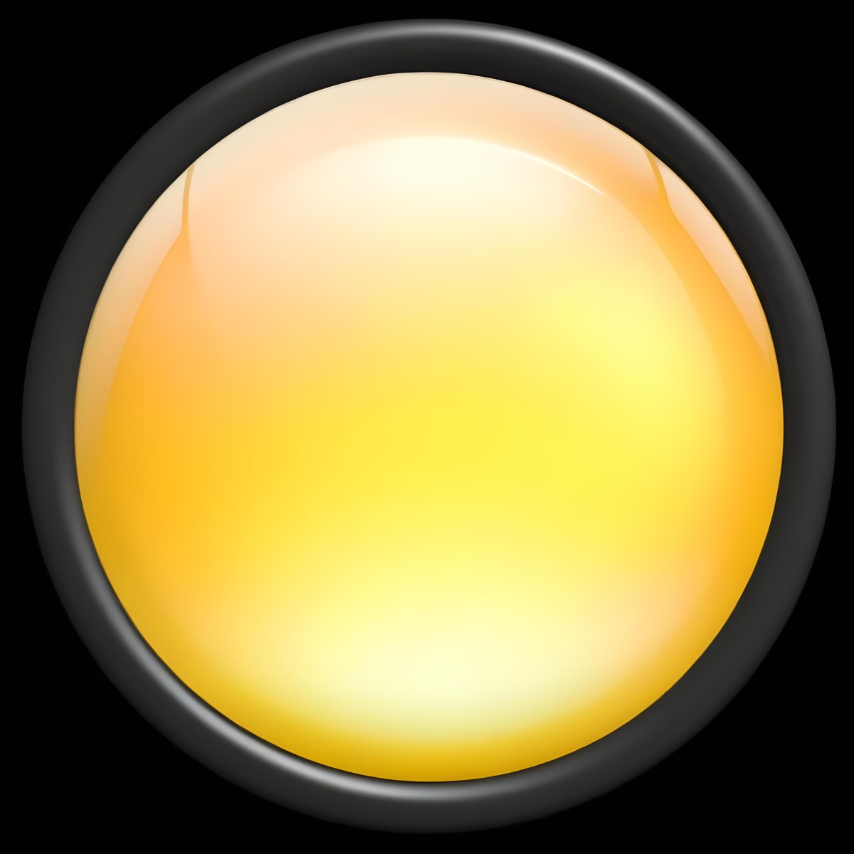 A Yellow Glossy Button With A Yellow Border The Button Has A Gradient From Light Yellow To Dark Yellow Yellow Background 34 3492