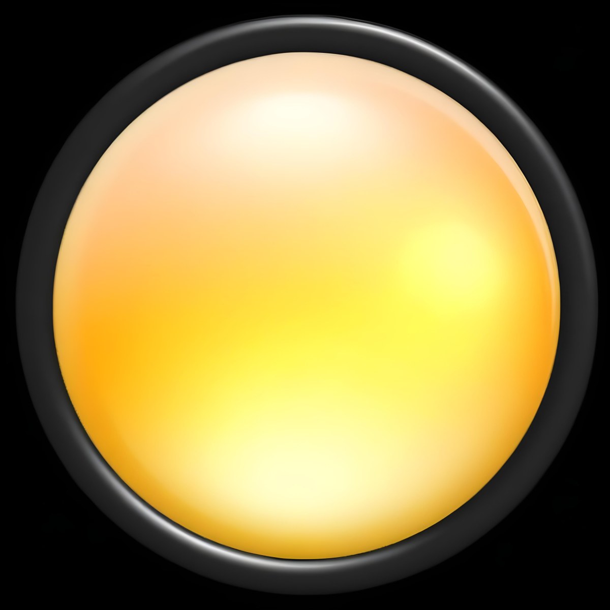 A Yellow Glossy Button With A Yellow Border The Button Has A Gradient From Light Yellow To Dark Yellow Yellow Background 39 Cff4