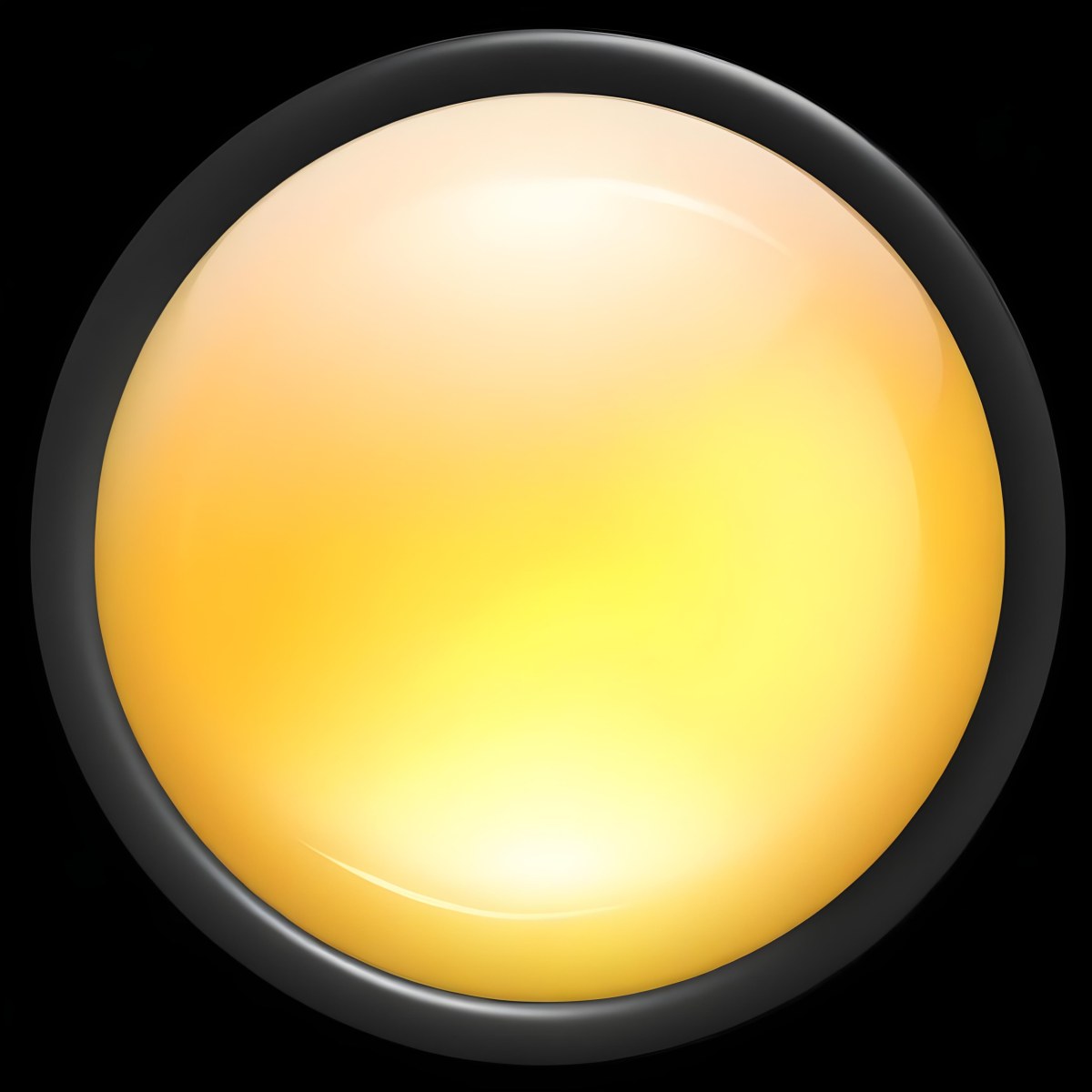 A Yellow Glossy Button With A Yellow Border The Button Has A Gradient From Light Yellow To Dark Yellow Yellow Background 41 F986