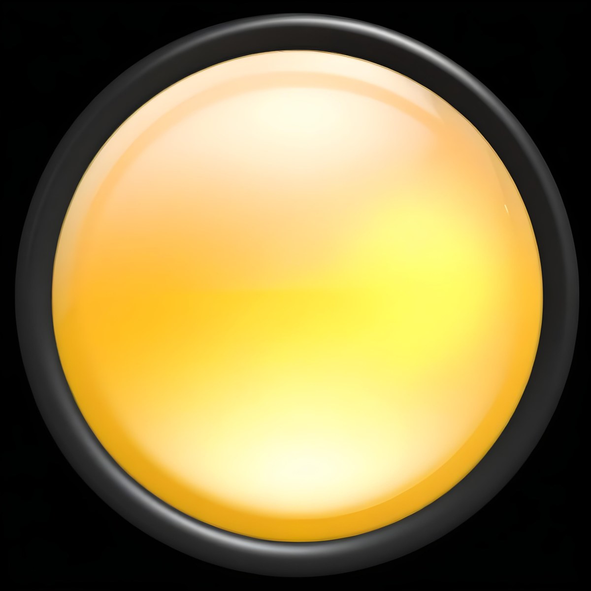 A Yellow Glossy Button With A Yellow Border The Button Has A Gradient From Light Yellow To Dark Yellow Yellow Background 6 1242
