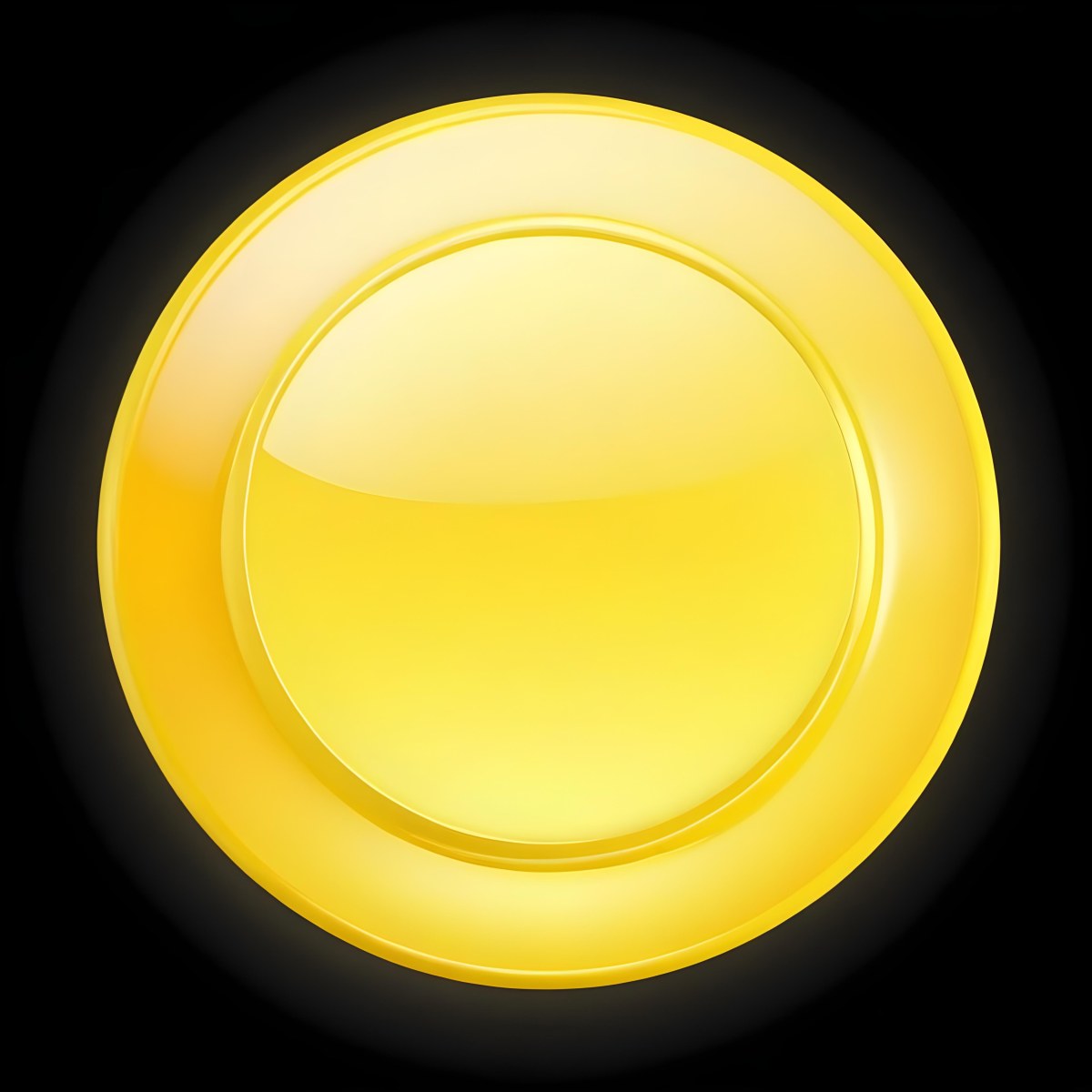 A Yellow Glossy Button With A Yellow Border The Button Has A Gradient From Light Yellow To Dark Yellow Yellow Background 8 1080