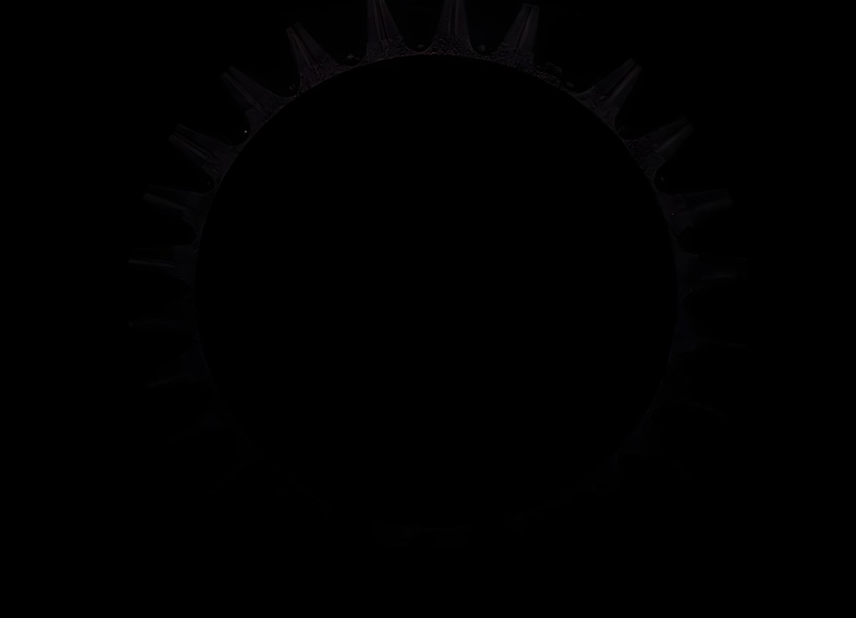 Black Circle With A Grainy Texture The Center Is Solid Black The Edges Are Blurred And Faded On A Black Background 12 B110