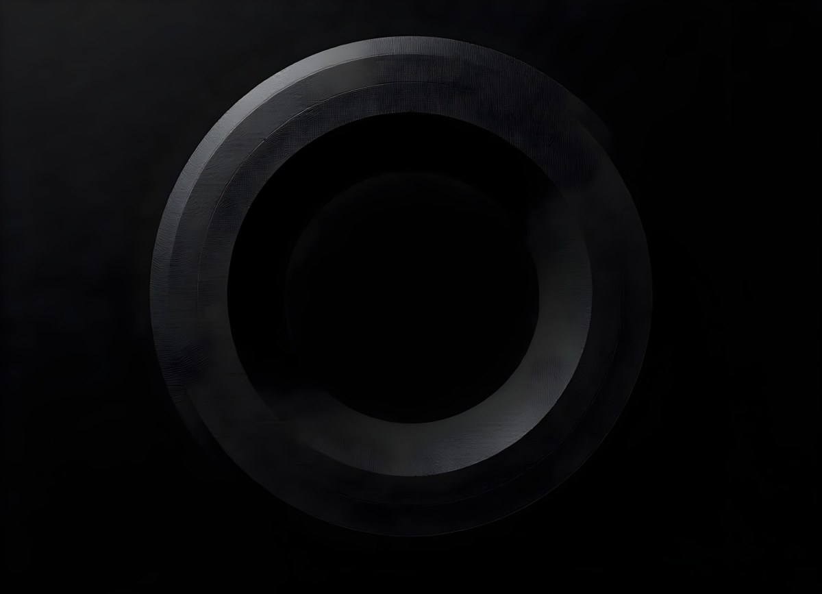Black Circle With A Grainy Texture The Center Is Solid Black The Edges Are Blurred And Faded On A Black Background 3 8e70