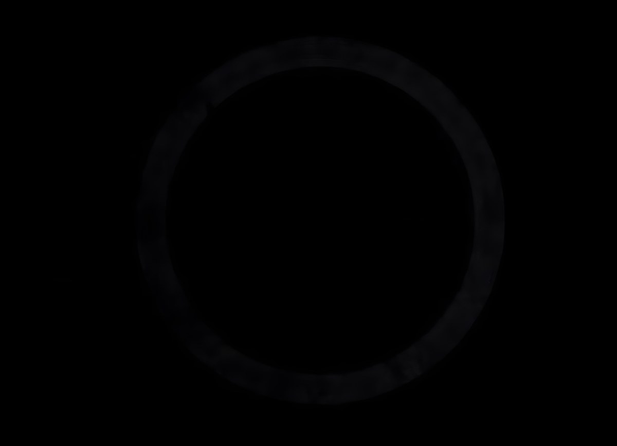 Black Circle With A Grainy Texture The Center Is Solid Black The Edges Are Blurred And Faded On A Black Background 7 50e5