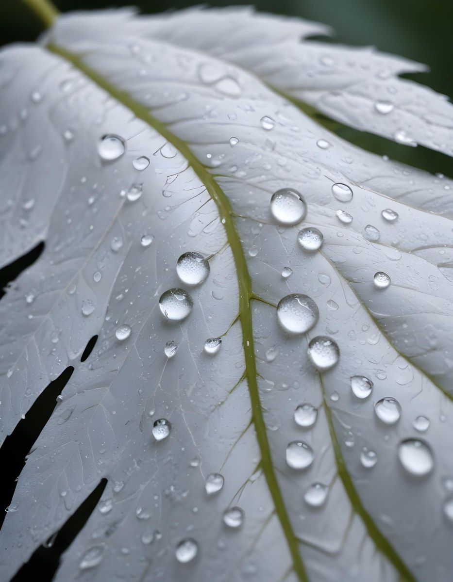 Close Up Of A Large Green Leaf
