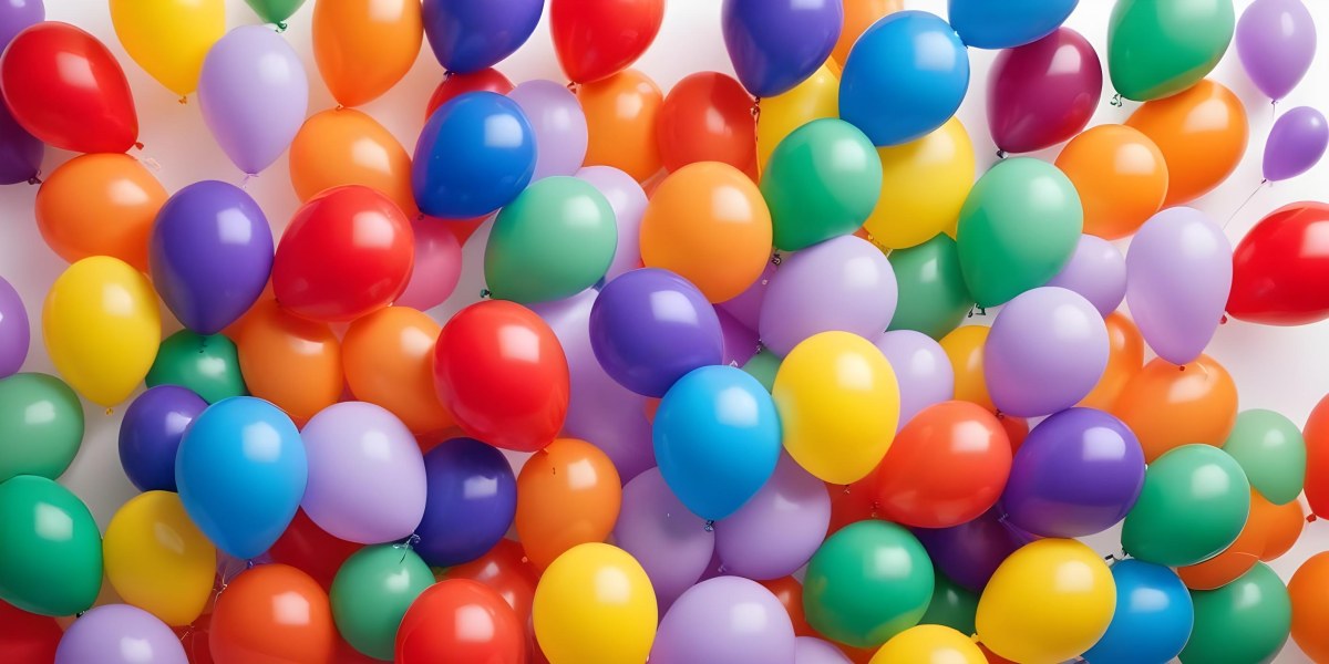 Colorful Balloons In Various Shades Of Red Blue Green Yellow And Purple 32 F6d8