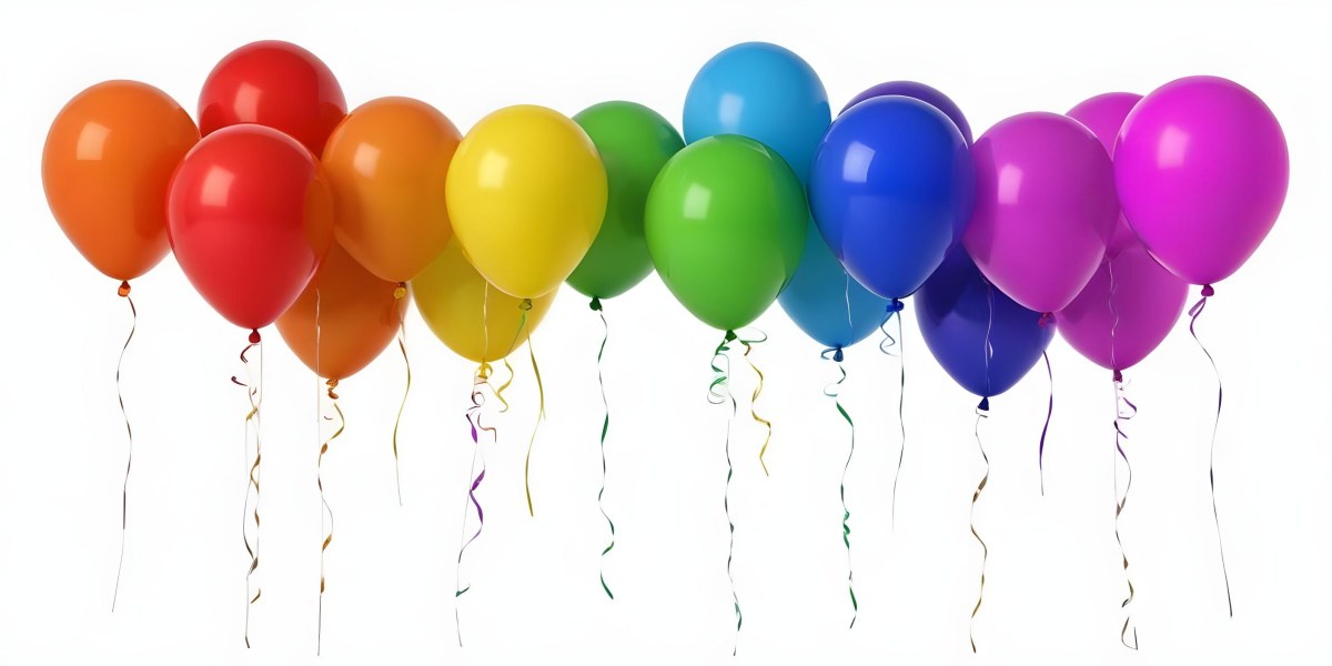 Colorful Balloons In Various Shades Of Red Blue Green Yellow And Purple 6 30fc