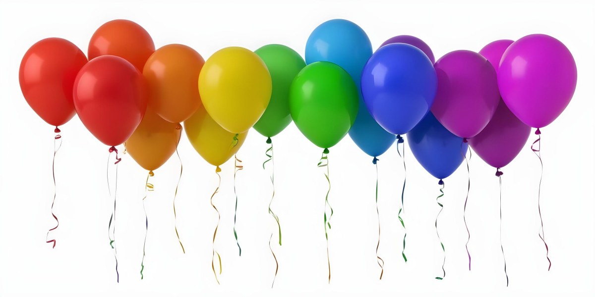 Colorful Balloons In Various Shades Of Red Blue Green Yellow And Purple 8 9dc6