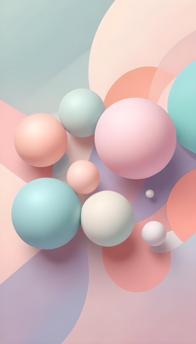 Colorful Pastel Balloons Floating Against A Soft Gray Background 19 Ab48