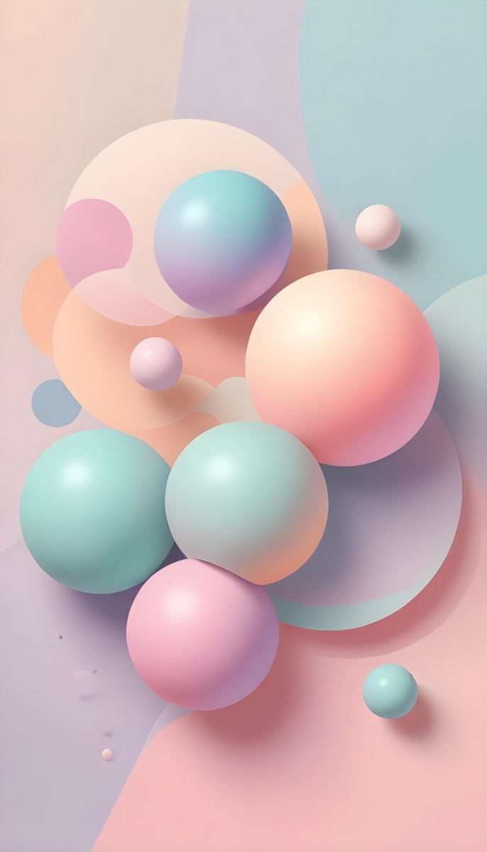 Colorful Pastel Balloons Floating Against A Soft Gray Background 22 12d6