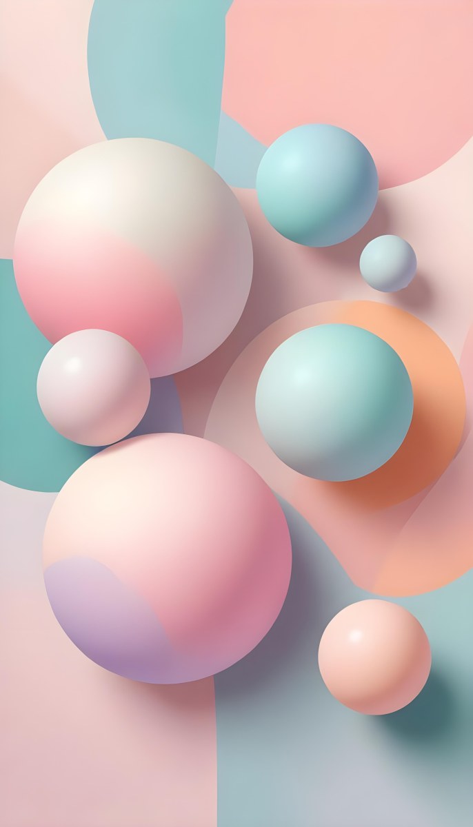 Colorful Pastel Balloons Floating Against A Soft Gray Background 62 Caf2
