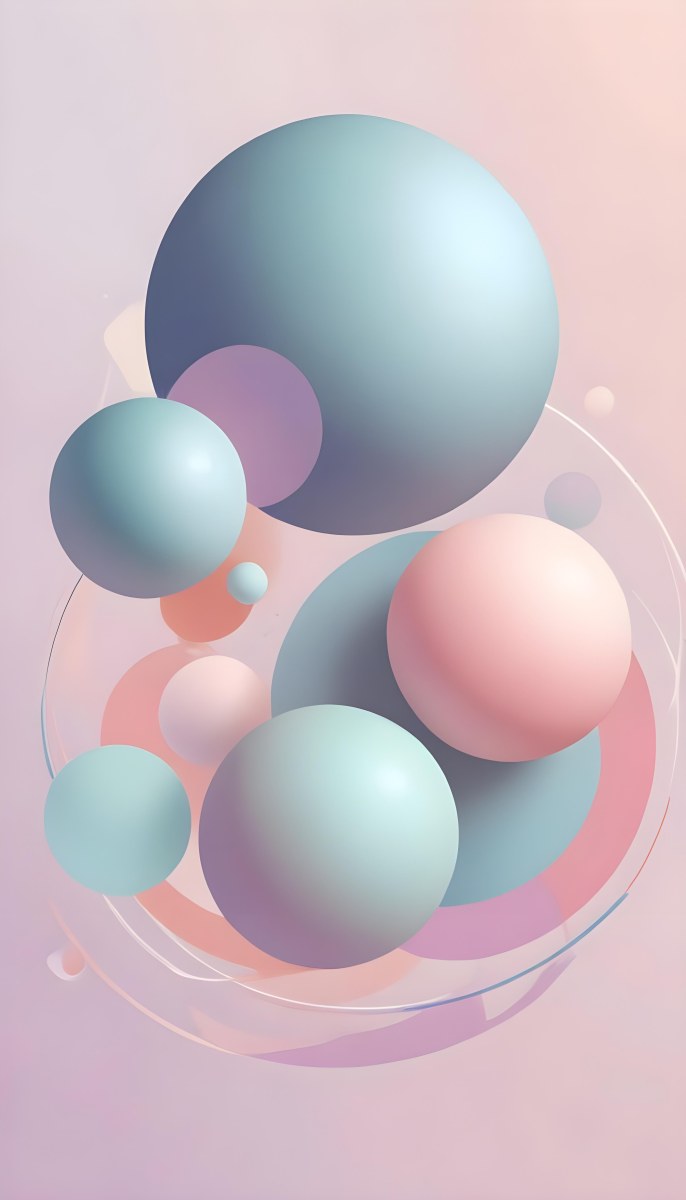 Colorful Pastel Balloons Floating Against A Soft Gray Background 8 2c36