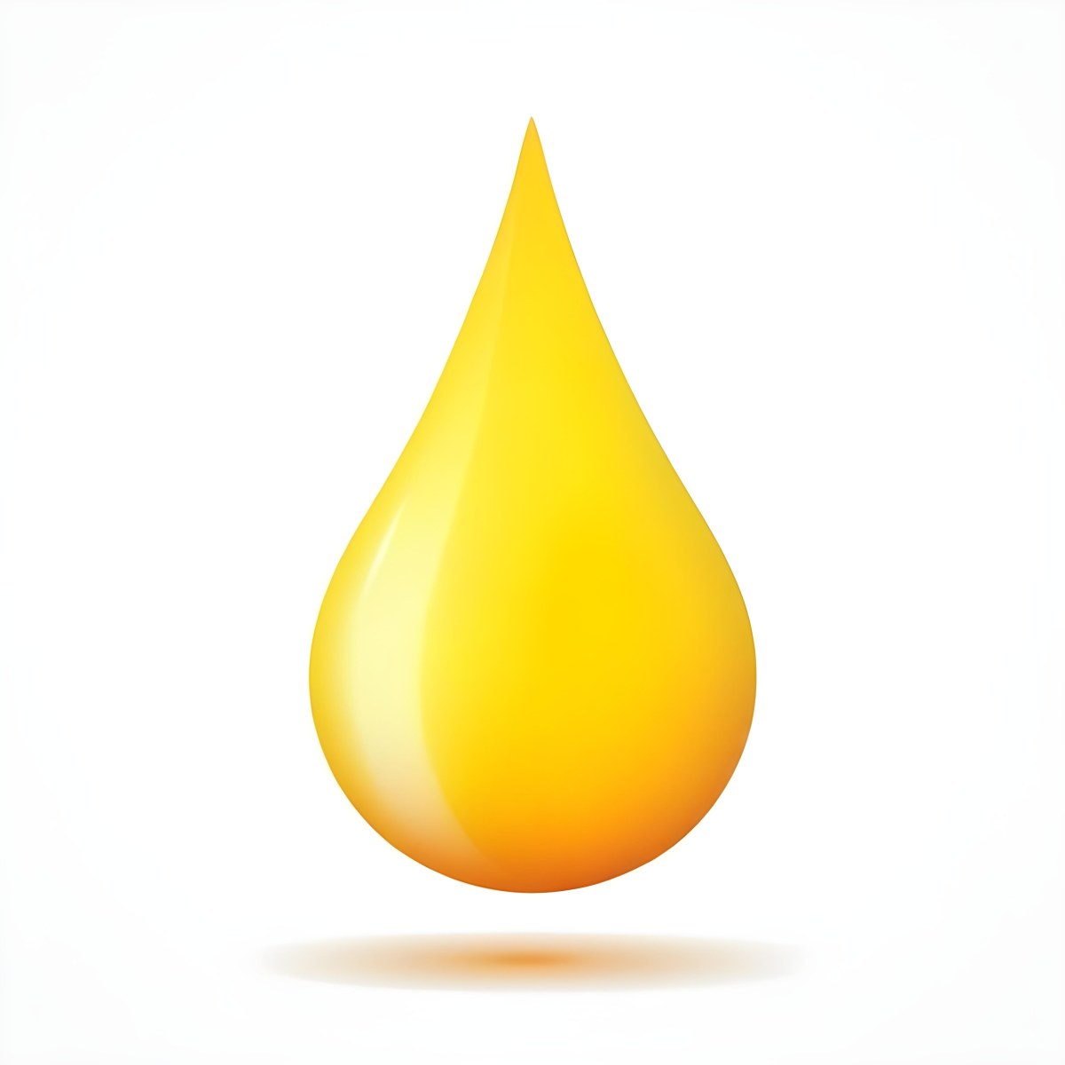 Digital Painting A Yellow Drop With A Gradient From Yellow To Orange Casting A Soft Shadow On A White Background Bold And Slim Lines Brush Strokes 28 B2ba