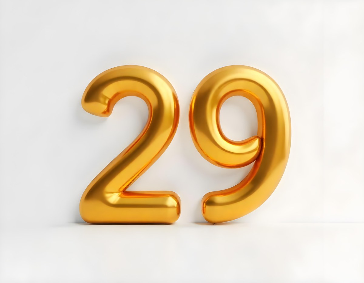 Golden Number 29 Glossy And Reflective Casting A Soft Shadow On A White Background Simple And Elegant Design Clean And Minimalist Composition 13 9c8e