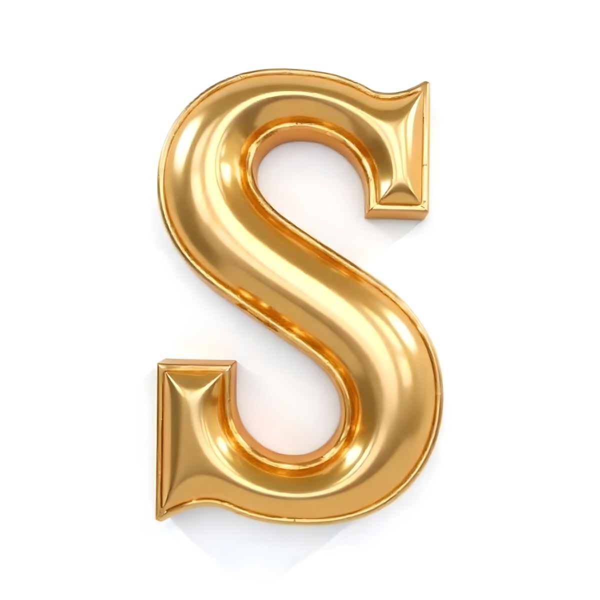Goldensilverbronzeblackrose Goldplatinumcopper Letter S On A White Background Shiny Elegant Simple Smooth Surface Rounded Edges Three Dimensional Metallic Texture Bright Light Clean Design Simple 25 70f3