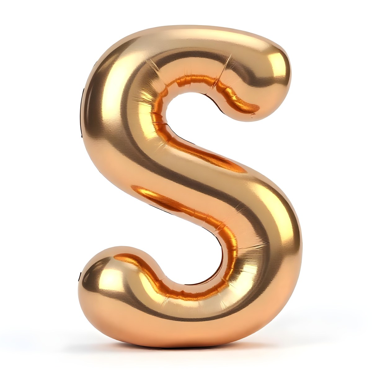 Goldensilverbronzeblackrose Goldplatinumcopper Letter S On A White Background Shiny Elegant Simple Smooth Surface Rounded Edges Three Dimensional Metallic Texture Bright Light Clean Design Simple 29 8cf6