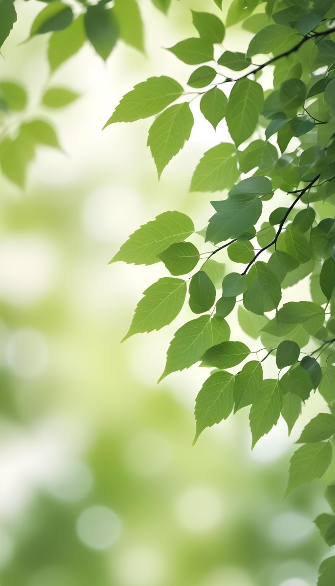 Green Leaves With Blurred Background 15 84ba