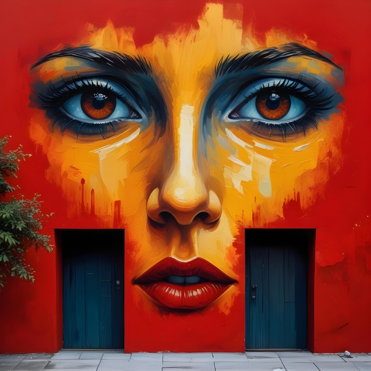 Oil Painting A Wall