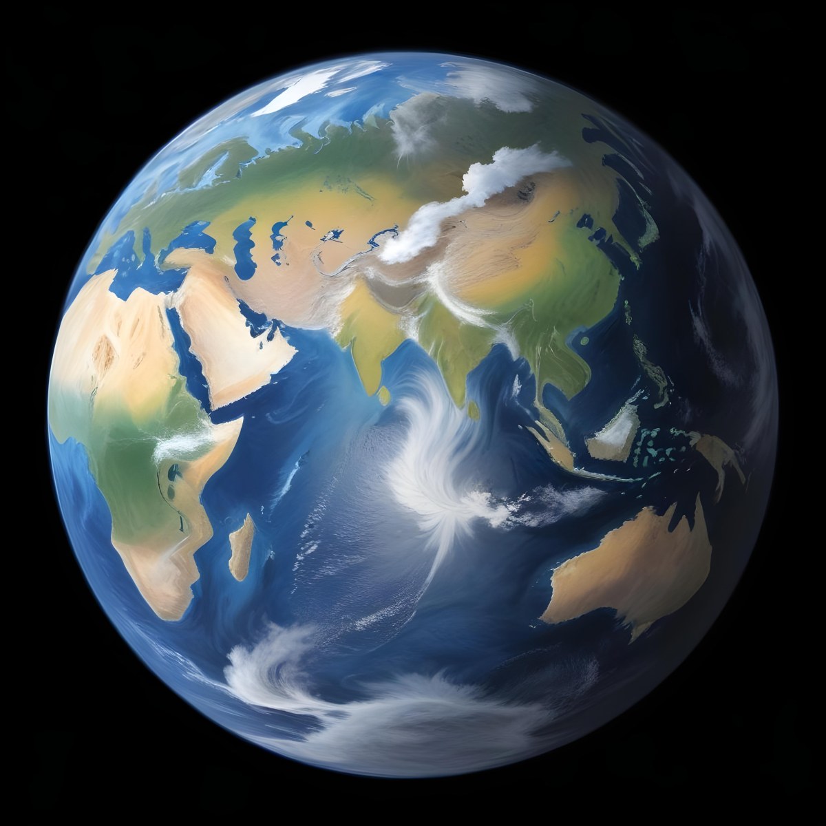 Planet Earth With Visible Continents Oceans And Cloud Formations Illuminated By Sunlight Set Against A Black Background Showcasing The Beauty And Complexity Of Our Home Planet 24 54b2 4029