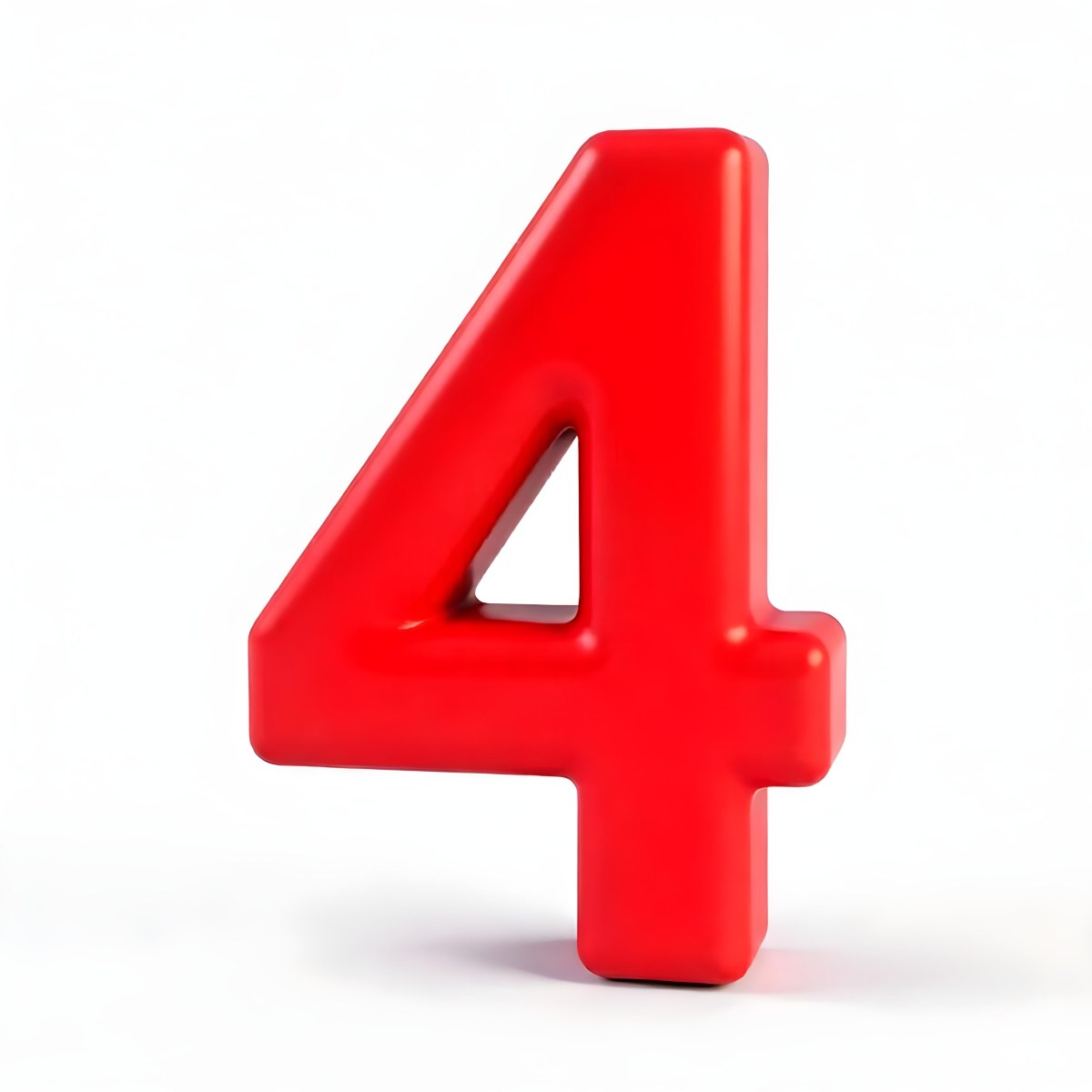 Red Number Four